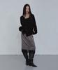 Uusoo Relaxed Eyelet Wool Cardigan_ Black