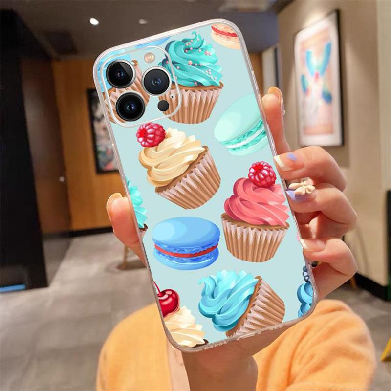 Phone Case For Iphone 17ProMax Air 16 15 14 13 Pro Max 15 16 Pro 15Plus Dessert Ice Cream Macarons Candy