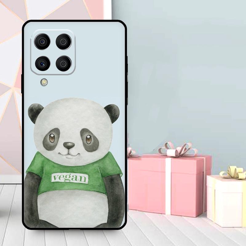 Cartoon Panda Case For Samsung Galaxy M35 M56 M12 M06 M32 M52 M55 M15 M11 M13 M14 M16 M36 M31 M53 M34 M54
