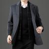 Men's Stylish Double-Sided Cashmere Coat: Modern Lapel Wool Jacket for Young and Middle-Aged
