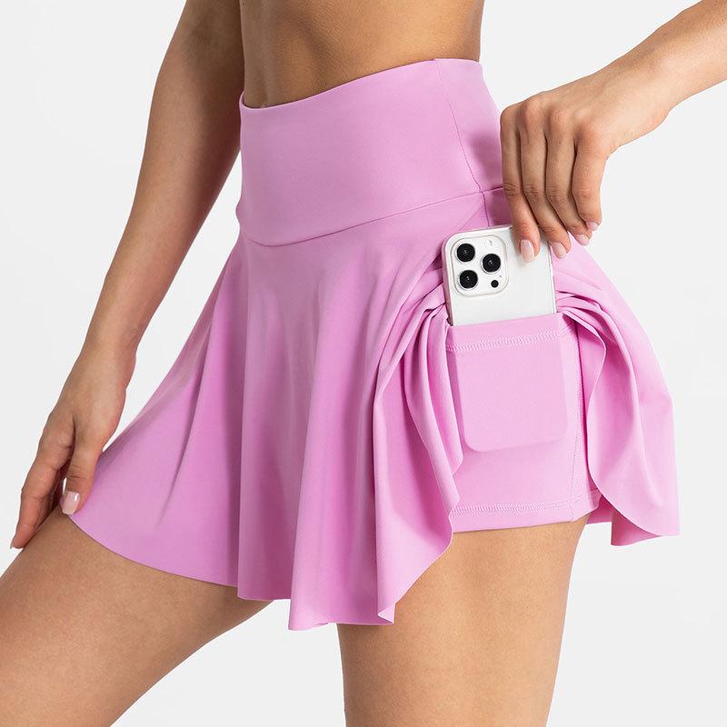 High-Waisted Quick-Dry Skort with Pocket for Yoga, Running & Tennis