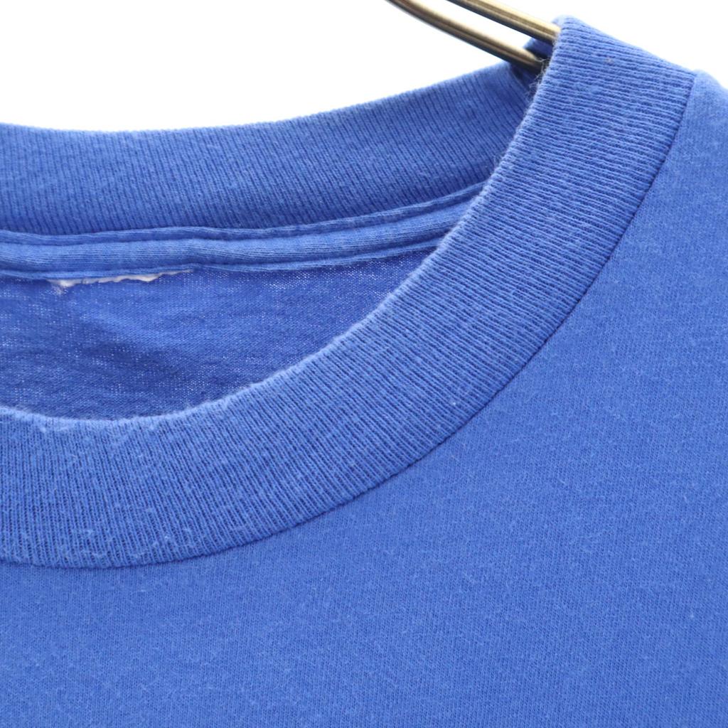 OLD 90s Print Short sleeve T-shirt blue Single stitch Men's Used