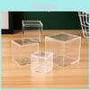 Gaia Acrylic Square Clear Storage Box With Lid For Desk Balcony Kitchen Organization