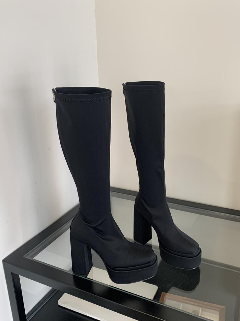 Französische Damenstiefel mit hohen Absätzen, knielang, Herbst 2025 neu, Spice Girl High-End Ritterstiefel