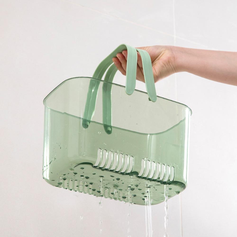 With Transparent Handles Bathroom Storage Basket Portable Swim Basket Fashion Organizing Basket
