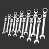 zmart Ratchet Spanner Universal for Work Number of Automotive Gear Toolbox Set, 8-19mm, 12-Piece Set, Wrench, Multi-Tool, Nuts, Bolts, Tightening,