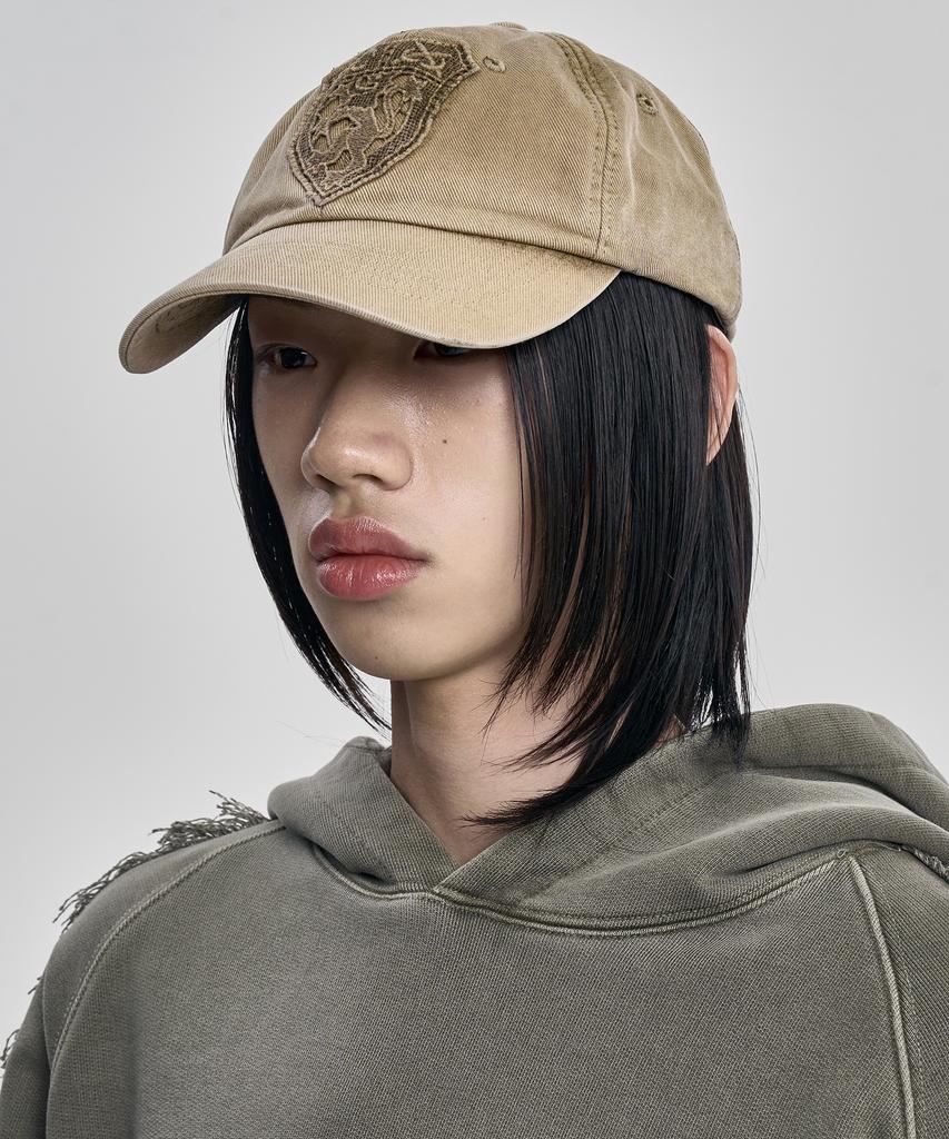 AJOBYAJO Wappen Washed Cap [Beige]