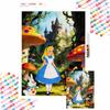 Alice In Wonderland Castle Mushroom Diamond Painting Handmade Diy Mosaic Art Painting Kit Home Decoration