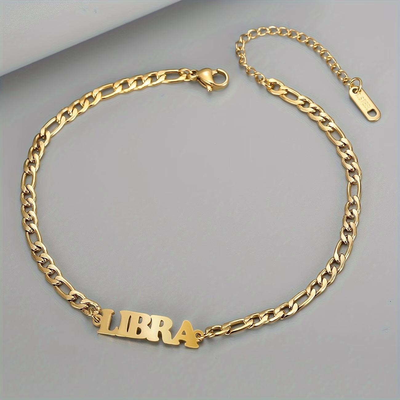 Cross-border new Ximang constellation anklet European and American fashion stainless steel twelve constellation lobster clasp