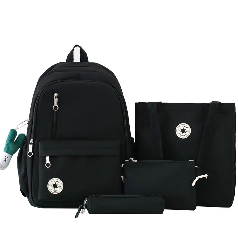 Schoolbag Korean version of women's schoolbag, high school simple contrasting color, American junior high school college student campus