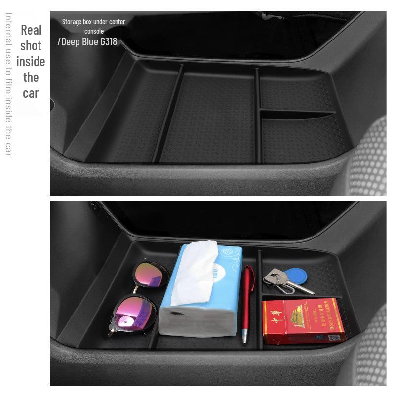 Deep Blue G318 Center Console Storage Box Organizer for Car Interior