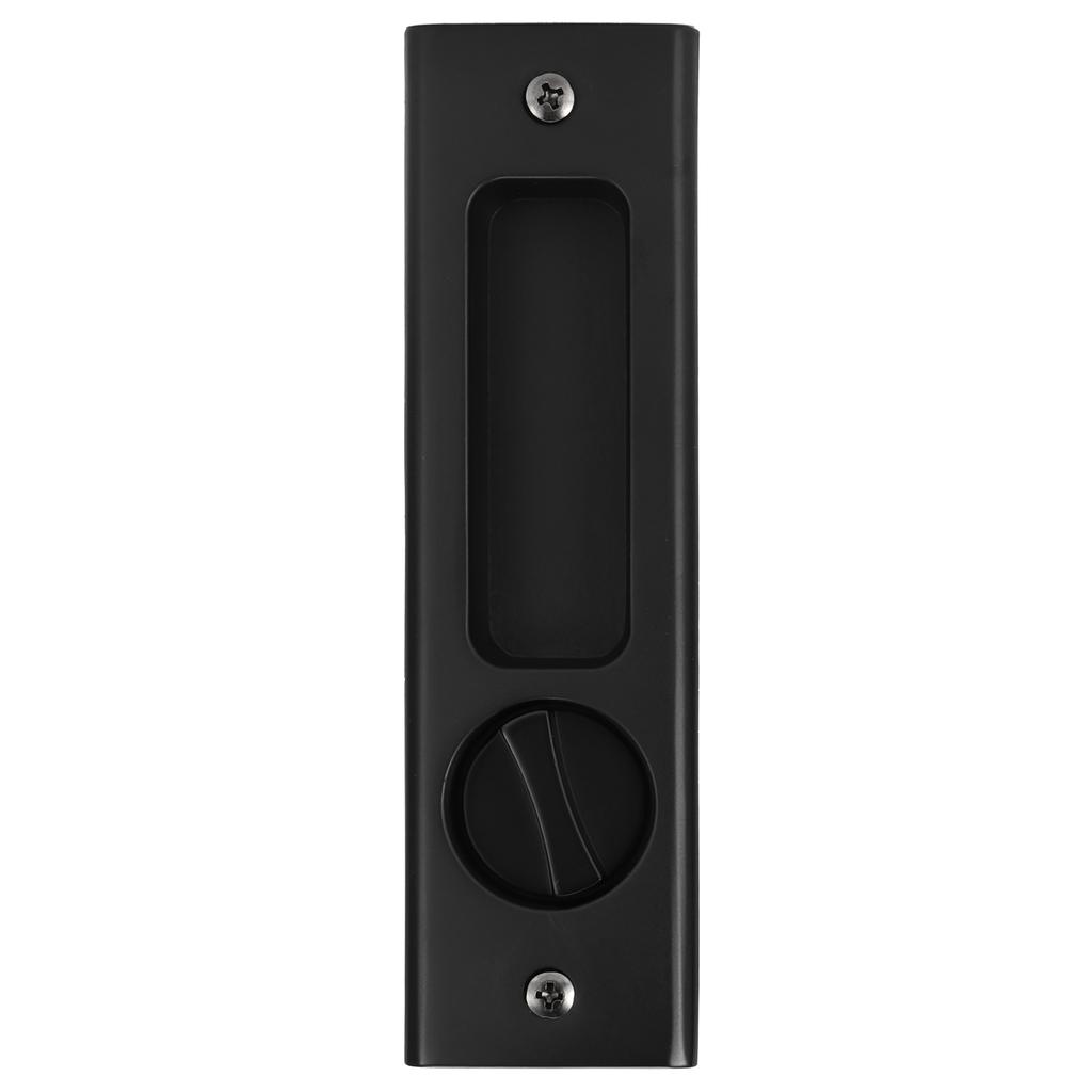 Set Maniglia Serratura a Scatto per Porta Scorrevole in Lega di Zinco Ferramenta per Porta di Bagno Balcone Armadio Nero
