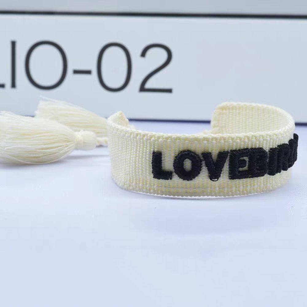 Tassel Embroidered Letters Bracelets Unique and Lucky Lovers Weaving Bracelet Jewelry Gifts