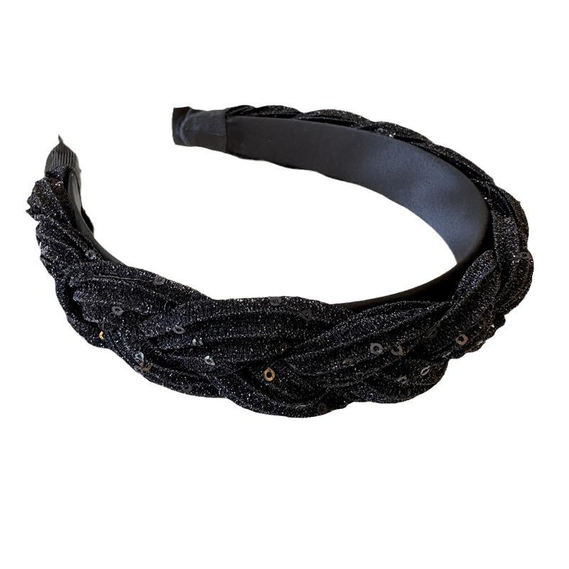 Fashion Twist Braided Headband Sequins Premium Versatile Going Out Face Washing Hair Accessories Headband Women