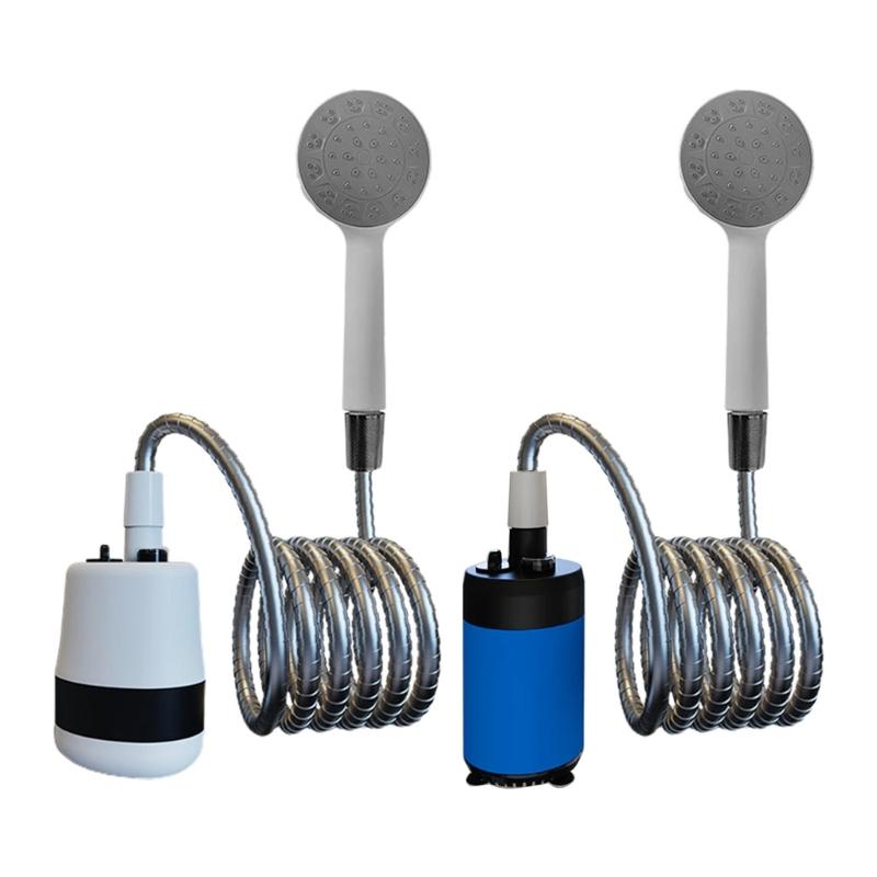 Portable Camping Shower Battery Powered Outdoor Camp Shower Pump Electric Rechargeable Handheld Shower Easy to Use
