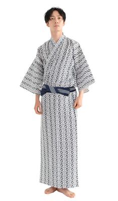 Ryokan Yukata Set [Kyoetsu] 3-piece (Yukata/Co-lace/Tanzen Obi) Men's (145, 05)