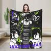 Chainsaw Man Reze Japanese Flannel Blanket  Soft Warm Throw Blanket for Outdoor Picnic Comfortable Bedspread Sofa Bed Cover