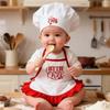 Infant Cook Photography Props Set Apron And Hat Polyester Costume For Newborns Ideal For Baby Photos Taking