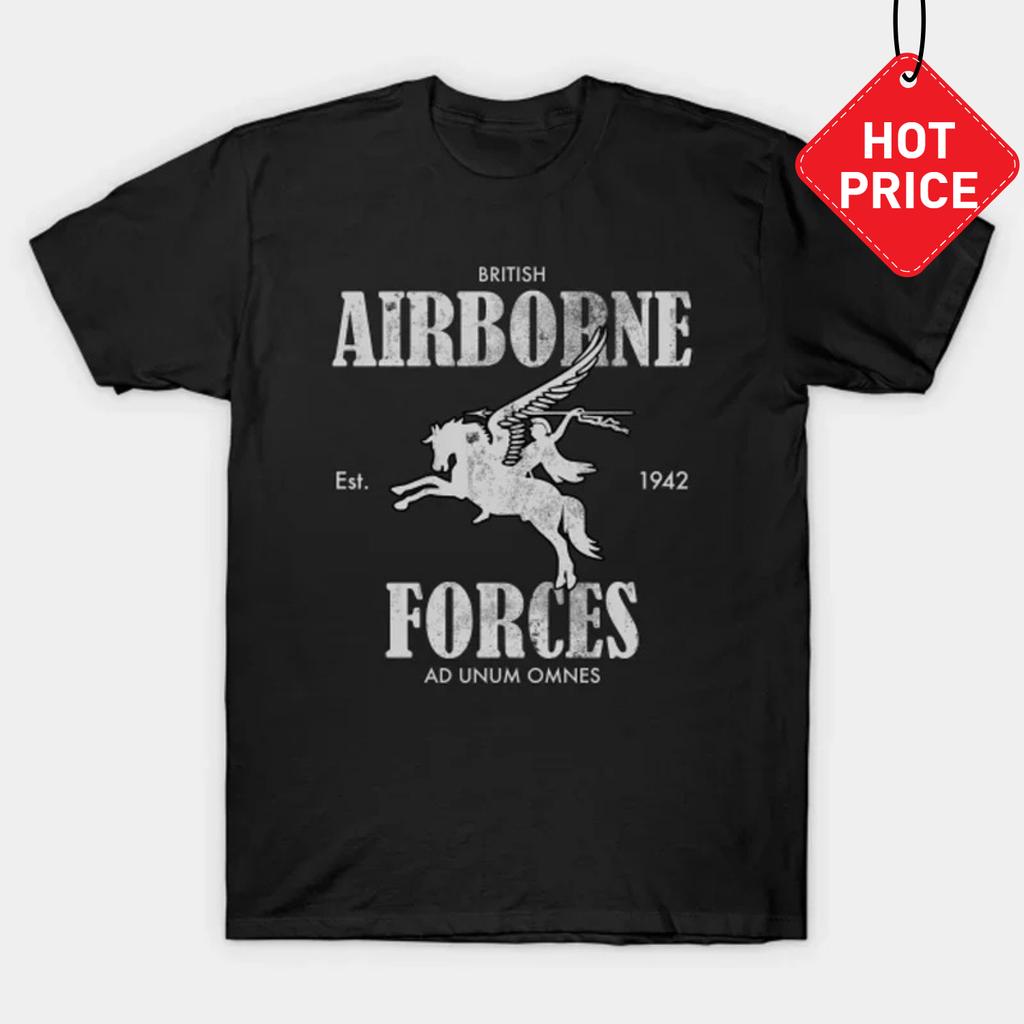 British Airborne Forces Paratrooper TShirt 100 Cotton ONeck Summer Short Sleeve Casual Mens Tshirt Size S3XL