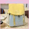 New Forest Style Nylon School Backpack With Splicing Design For Students