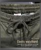 Men's Tactical Cargo Jogger Pants - Military Green, Outdoor Casual for Spring & Autumn Hiking