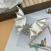 Punk Bat Shape Design Hair Clip Large Metal Hair Claw Halloween Costume Event Hairstyle Accessory Women Party Headwear