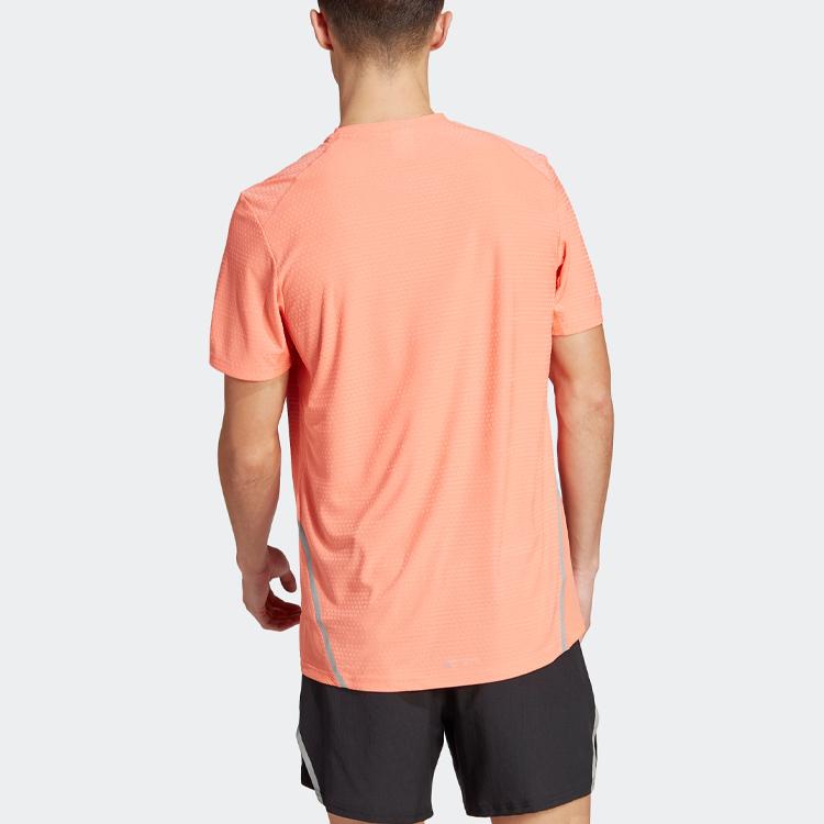 Adidas Win Confidence Heat.rdy T-Shirt With Solid Color Logo Men Tops Fusion-Coral IB7381