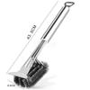 Grill Cleaning Brush BBQ tool Grill Brush 3 Stainless Steel Brushes In 1 Provides Effortless Cleanin pizza furnace stove brush