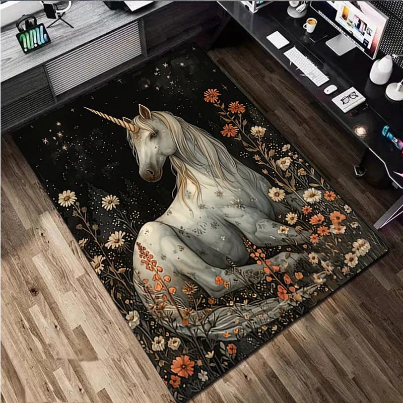 Flowers Animal Rug Home Carpet Office Decorative Carpet For Living Room Bedroom Door Mat Floor Carpet Computer Chair Area Rug