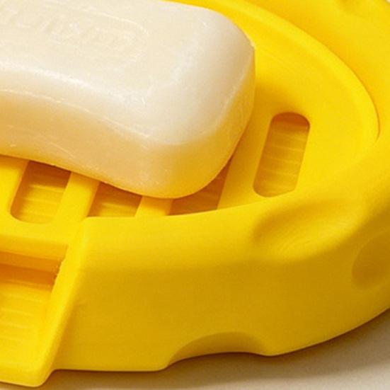 Soap Box, Cheese Shape with Removable Drain Layer, Quick Cleaning Anti-Slip Soap Holder, for Bathroom Countertop