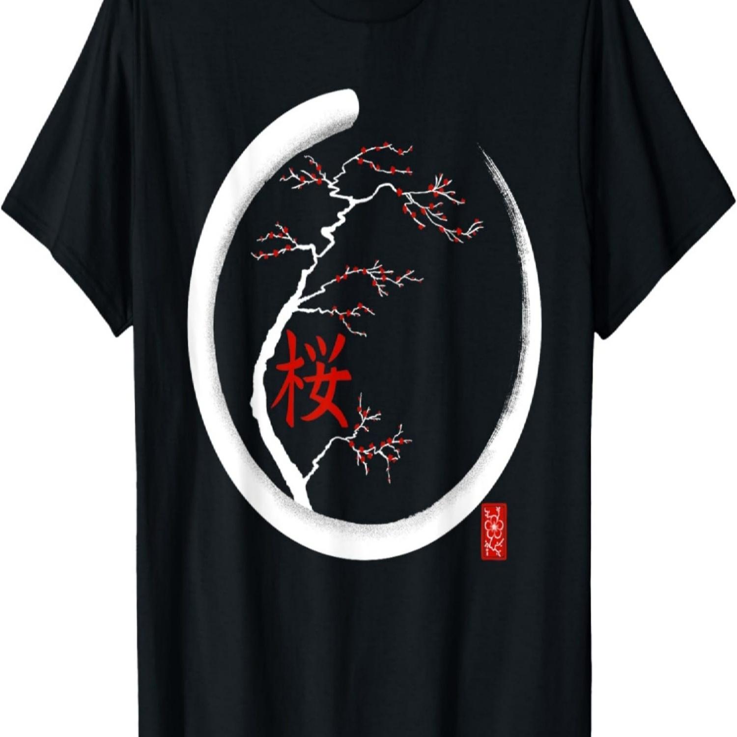 Sakura Cherry Blossom Enso Spring  Cherry Blossom T-Shirt S