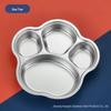 Zhi Shi 304 Stainless Steel Cartoon Bear Paw Kids Divided Plate