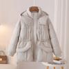 Women Winter  Plus Size  Parka    Loose Sweet Fashion Oversized Hooded Thicken Warm Cotton-padded Coat
