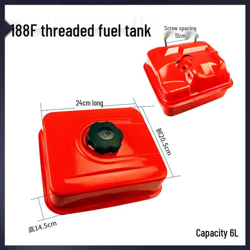 168F170/188F190 Vodní čerpadlo a palivová nádrž pro mikro-kultivátor pro benzínové motory GX160/390 - Závitový port.
