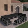 Day and Night - Day and Night 13-piece Garden Furniture Set with Gray Pine Wood Cushions