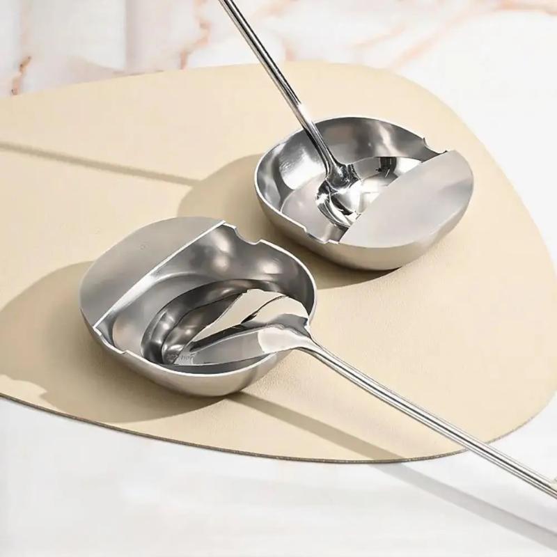 Stainless Steel Utensils Frame Self Standing Ladle Holder - Kitchen Counter Stove Spoon Spatula Organizer For Household