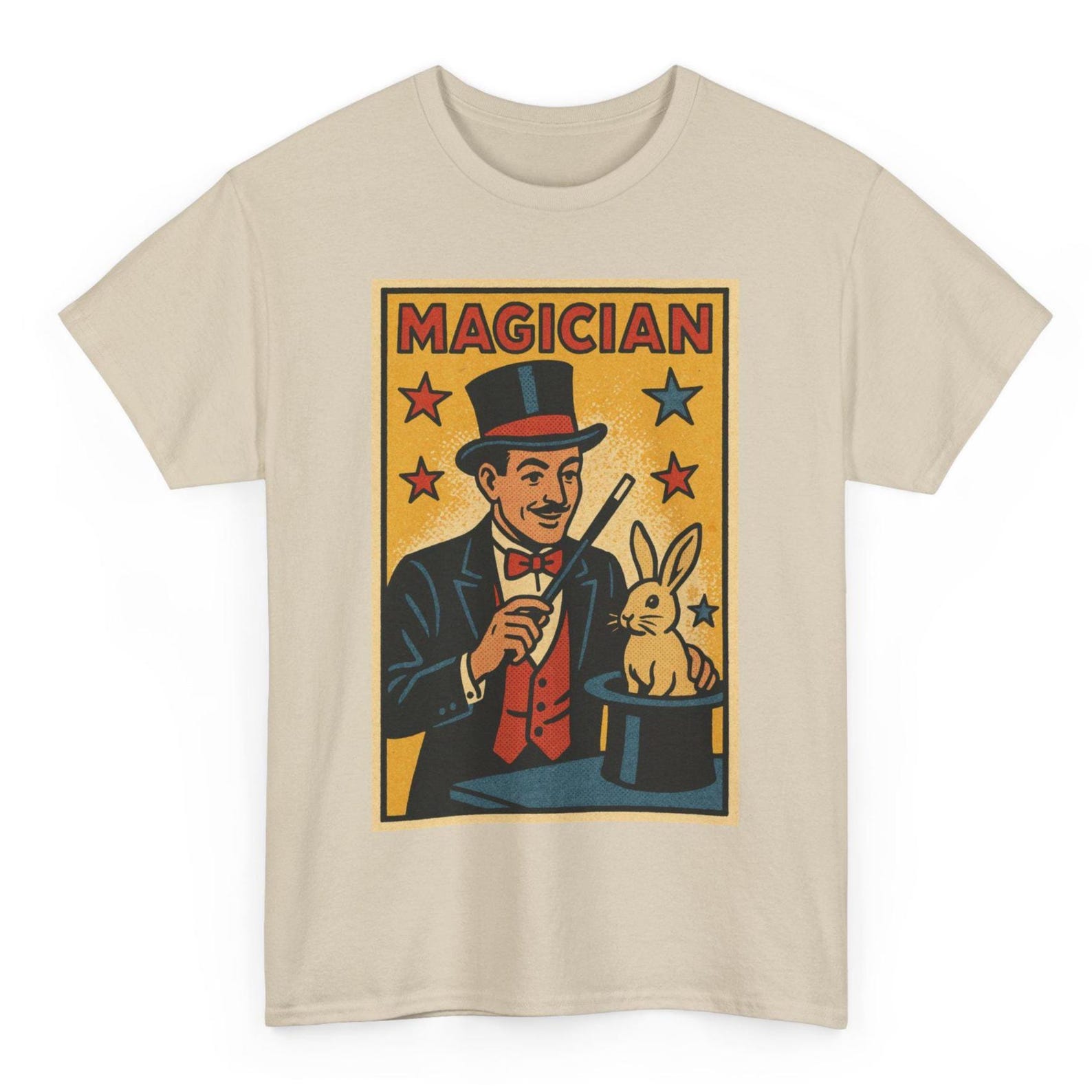 Retro Comic Magician T-Shirt: Funny Magic Lover Tee XL