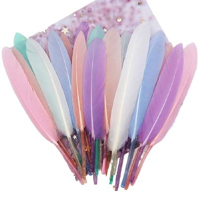 Piume d'oca colorate da 10-15 cm, piume naturali, decorazione per tavolo di casa, artigianato DIY, decorazione per matrimonio, festa, abbigliamento