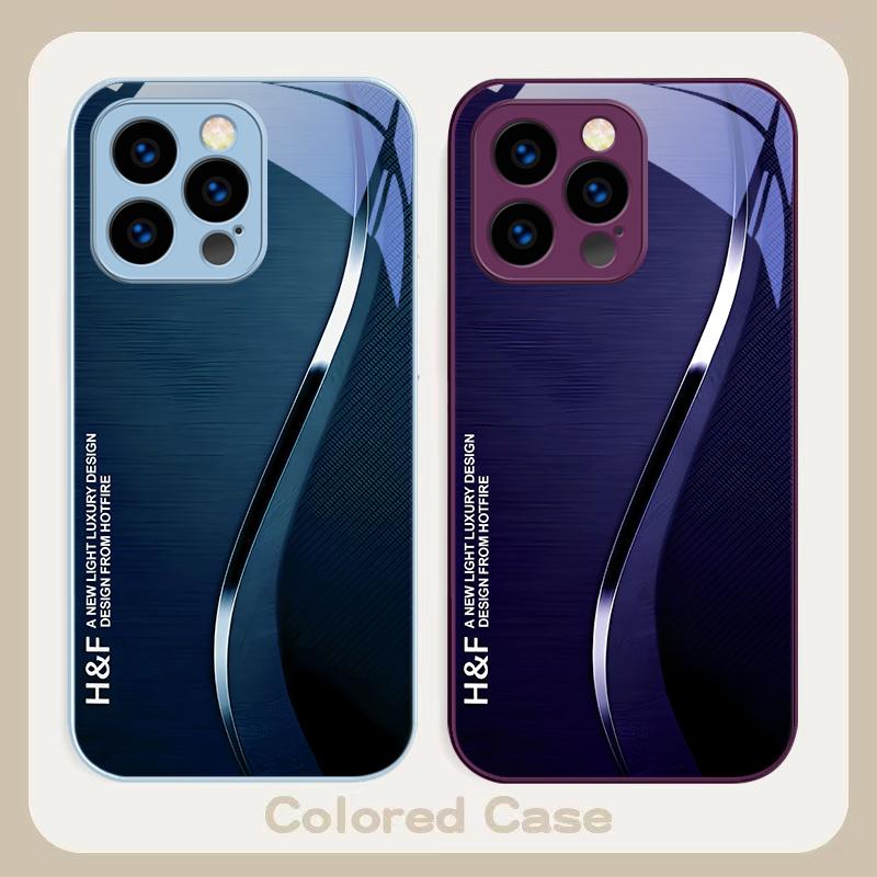 Grüner Farbverlauf Seide Für iPhone 16 E 15 14 13 Plus 12 mini 11 Pro Max XR Xs Max X 7 8 Plus 6 6S 2022 Gehärtetes Glas Handyhülle