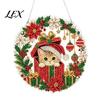 Festive Tree Ornament Crafting Christmas Rhinestone Painting Suncatcher Kit, DIY Faux Pearl Art Xmas Crafts for Adults Beginner, Acrylic Decorative