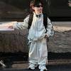 Boys' Sportswear Set for Big and Middle Kids Cool Handsome Girls' Korean Style Children's Clothing Boys' Autumn Hoodie and Long Pants Two-Piece Set