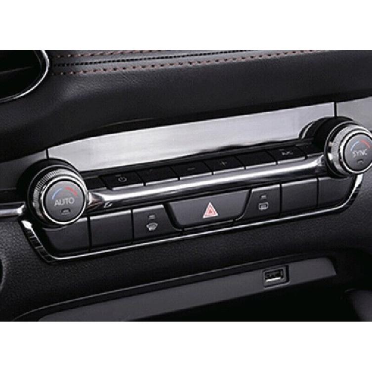 For Mazda 3 Axela 2019-2024 Black Titanium Center Console AC Switch Strip Trim