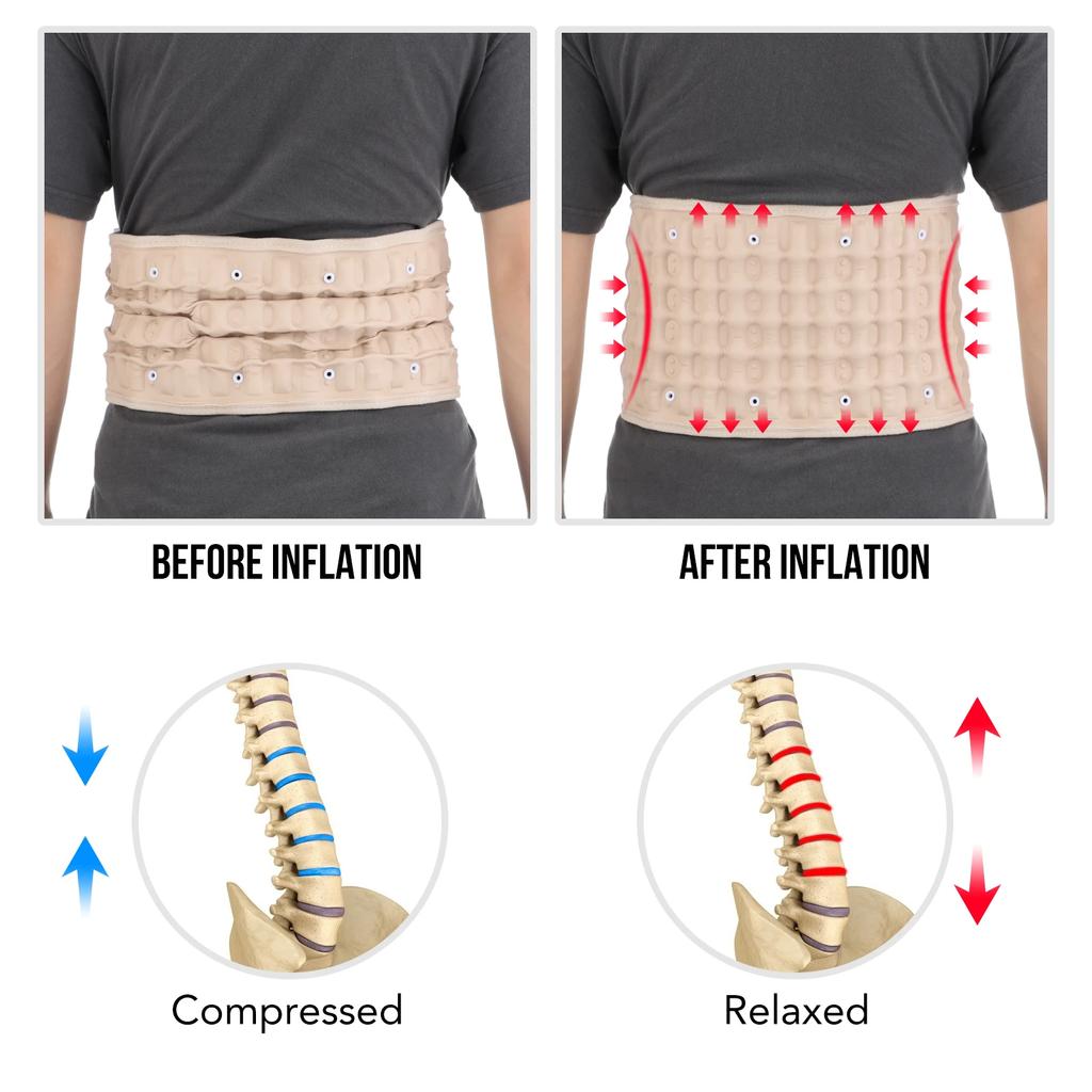 Bederní opěrka Dekompresní pás Páteř Air Trakční pás Páteř Masážní přístroj proti bolesti zad Unisex Korekční pás skoliózy