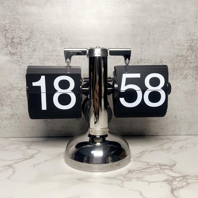 European Retro Flip Clock: Simple Desktop & Wall Design