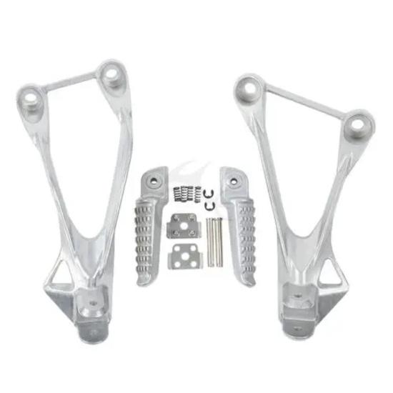 Motorcycle Rear Footrest Foot Pegs For KAWASAKI Ninja ZX6R 2005-2008 2007 2006 ZX636 2005-2006 Silver/Black/Matte Black