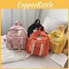 Stylish And Waterproof Nylon Backpack For Girls With Trendy Color Block Design