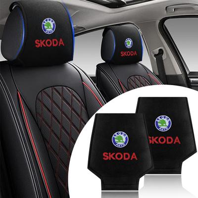 Pokrowiec przeciwkurzowy na zagłówek fotela samochodowego dla Octavia 1 2 3 A4 A5 MK2 Fabia Kamiq Kapoq Kodiaq Rapid SCALA