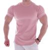 Muscular Men's Fitness Clothes Sports T-shirt Tight Sko Elastic Training Quick Dry Clothes Casual Short Sleeves