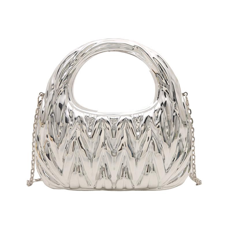 Bags Acrylic bag 2025 new European and American fashion diamond shoulder bag women's hand carry messenger chain dumpling bag