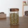 With Wood Lid Food Storage Jars Candy Dried Jars Household Organizer Coffee Beans Sealed Tank Transparent Glass Container